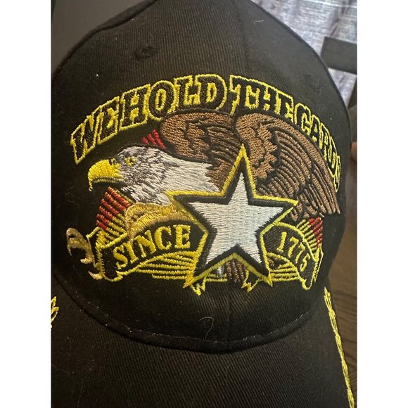 U.S. Army Embroidered Cap We Hold The Cards Since 1775 Eagle Crest Black Adjusta - Picture 2 of 10